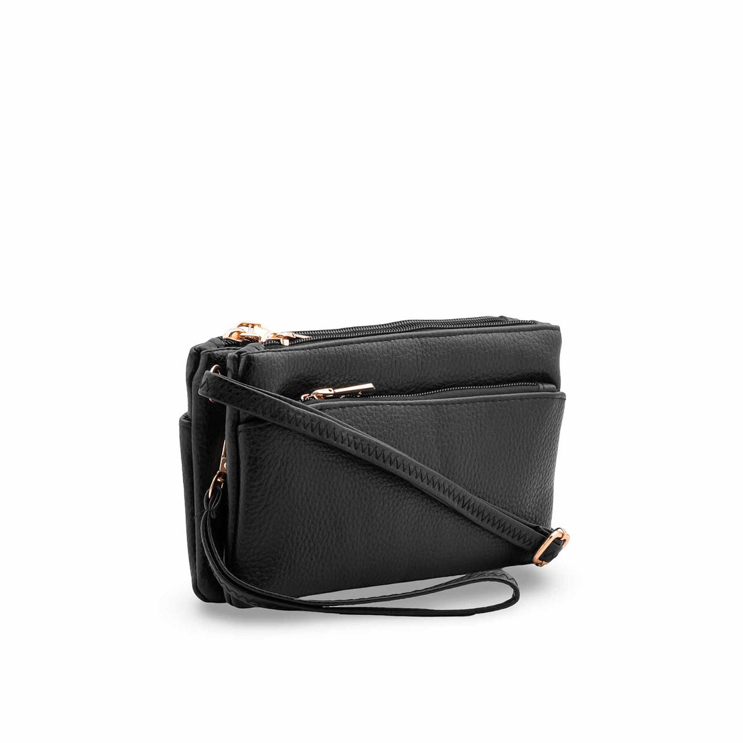 Black Casual Pouch For Women P97743