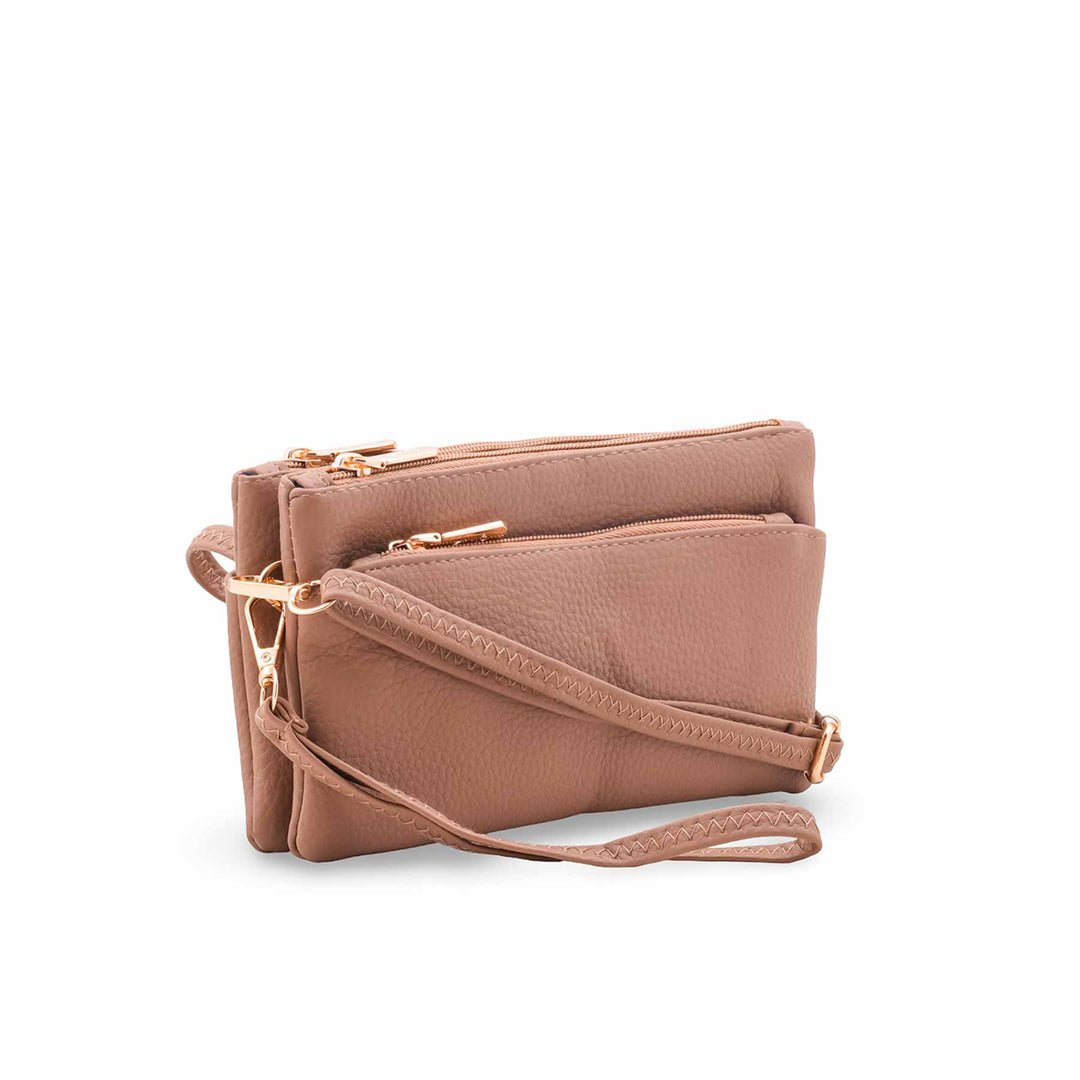 Beige Casual Pouch For Women P97743