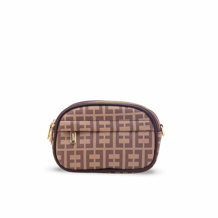 Brown Casual Pouch For Women P97744