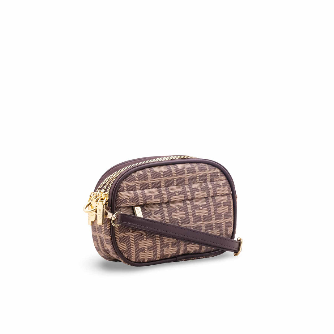 Brown Casual Pouch For Women P97744