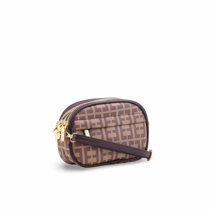 Brown Casual Pouch For Women P97744