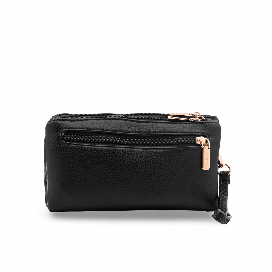 Black Casual Pouch For Women P97745