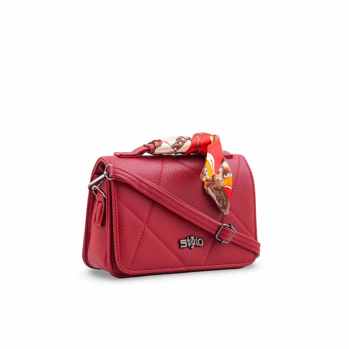 Maroon Casual Pouch For Women P97756