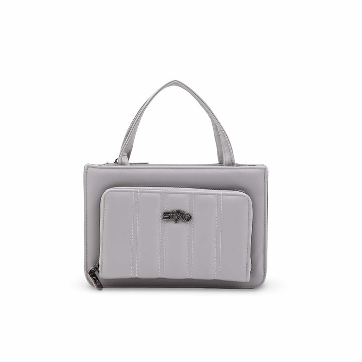 Grey Casual Pouch For Women P97758