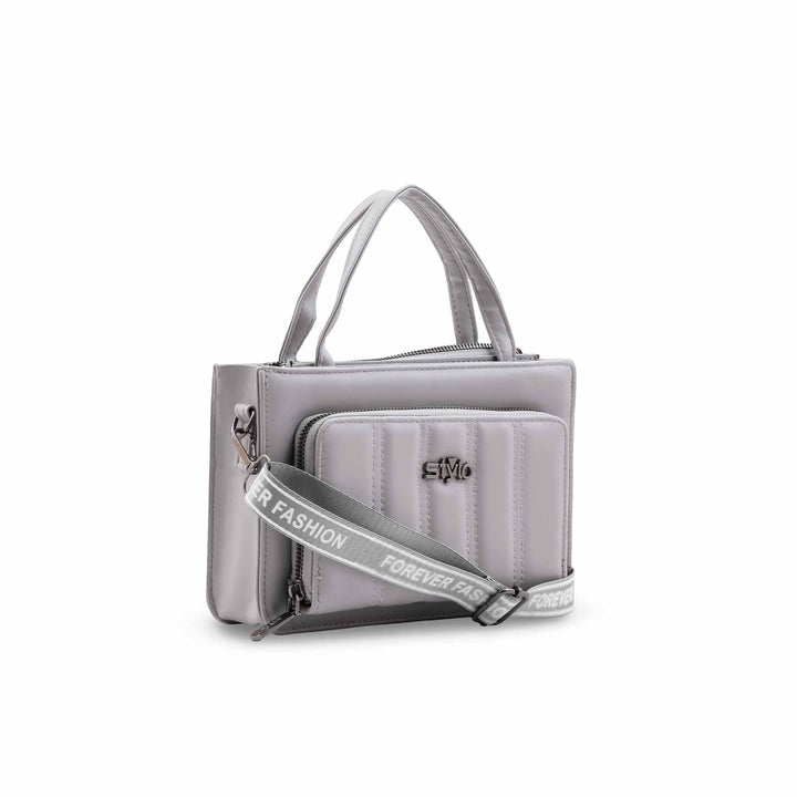 Grey Casual Pouch For Women P97758