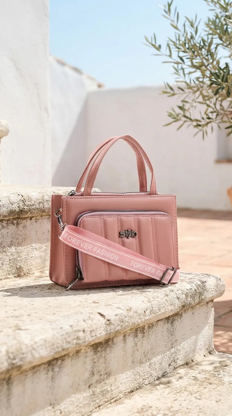 Pink Casual Pouch For Women P97758