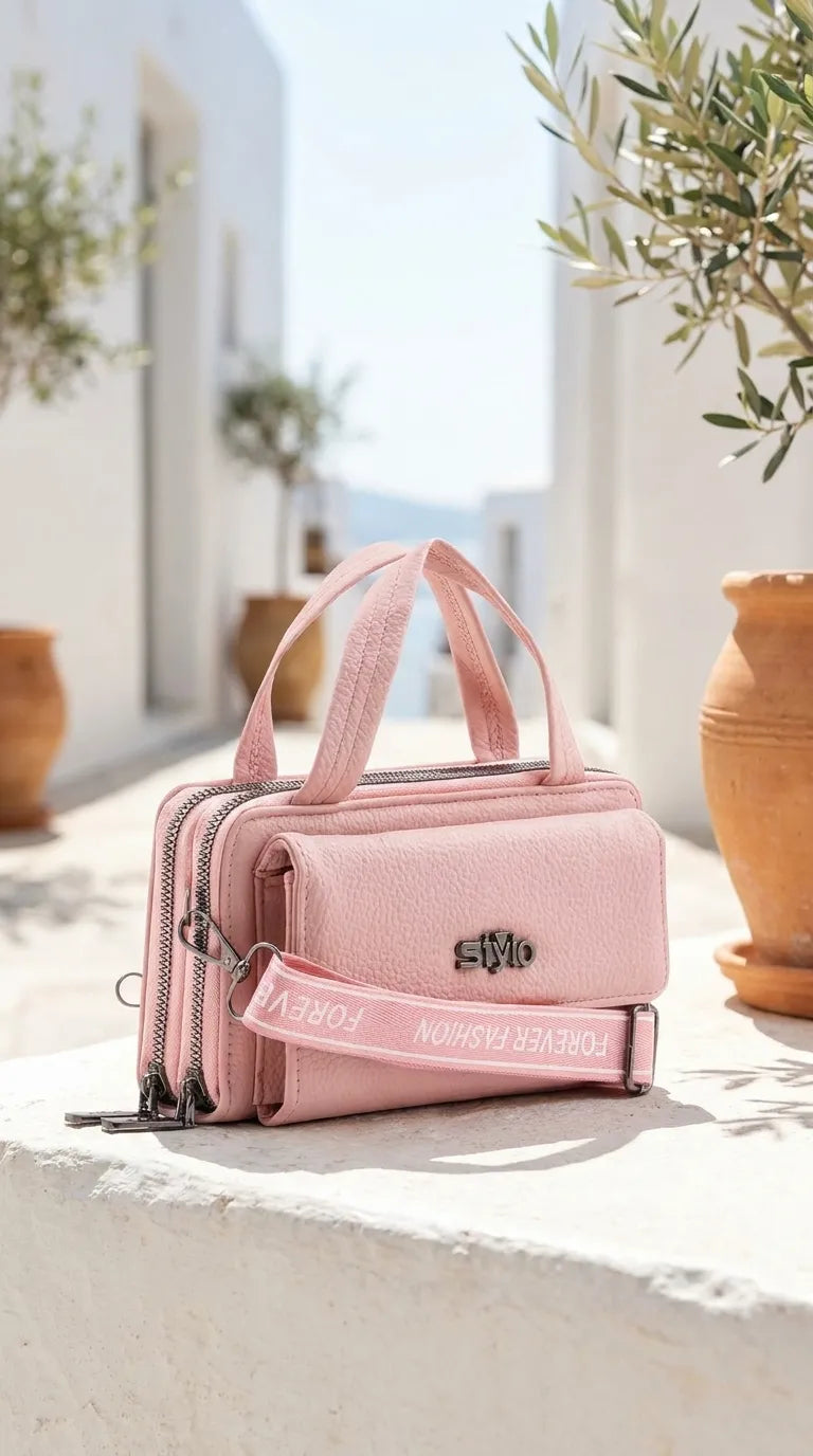 Pink Casual Pouch For Women P97759