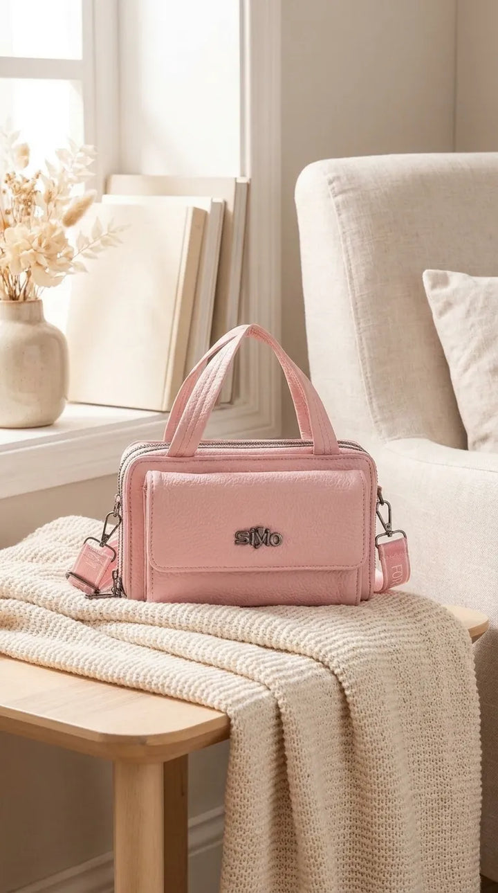 Pink Casual Pouch For Women P97759