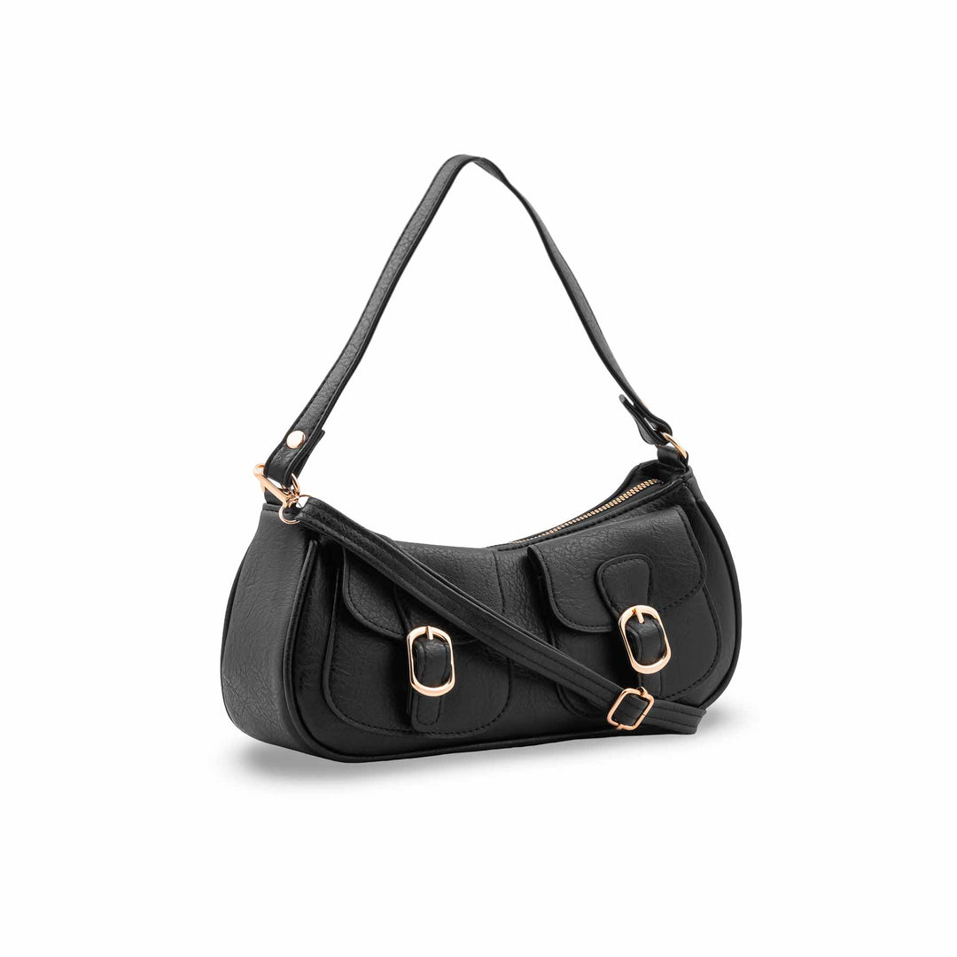 Black Casual Pouch For Ladies P97760