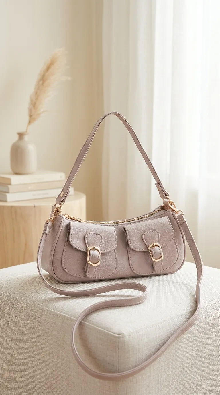 Brown Casual Pouch For Ladies P97760
