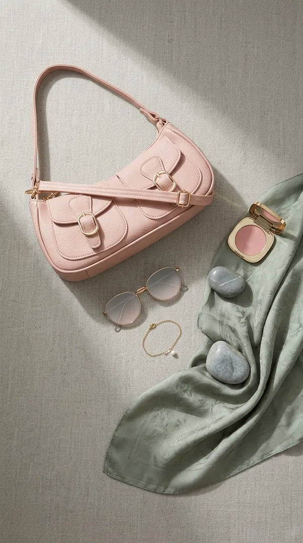 Peach Casual Pouch For Ladies P97760
