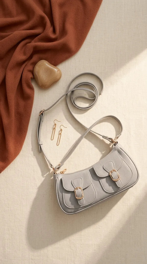 Beige Casual Pouch For Ladies P97760