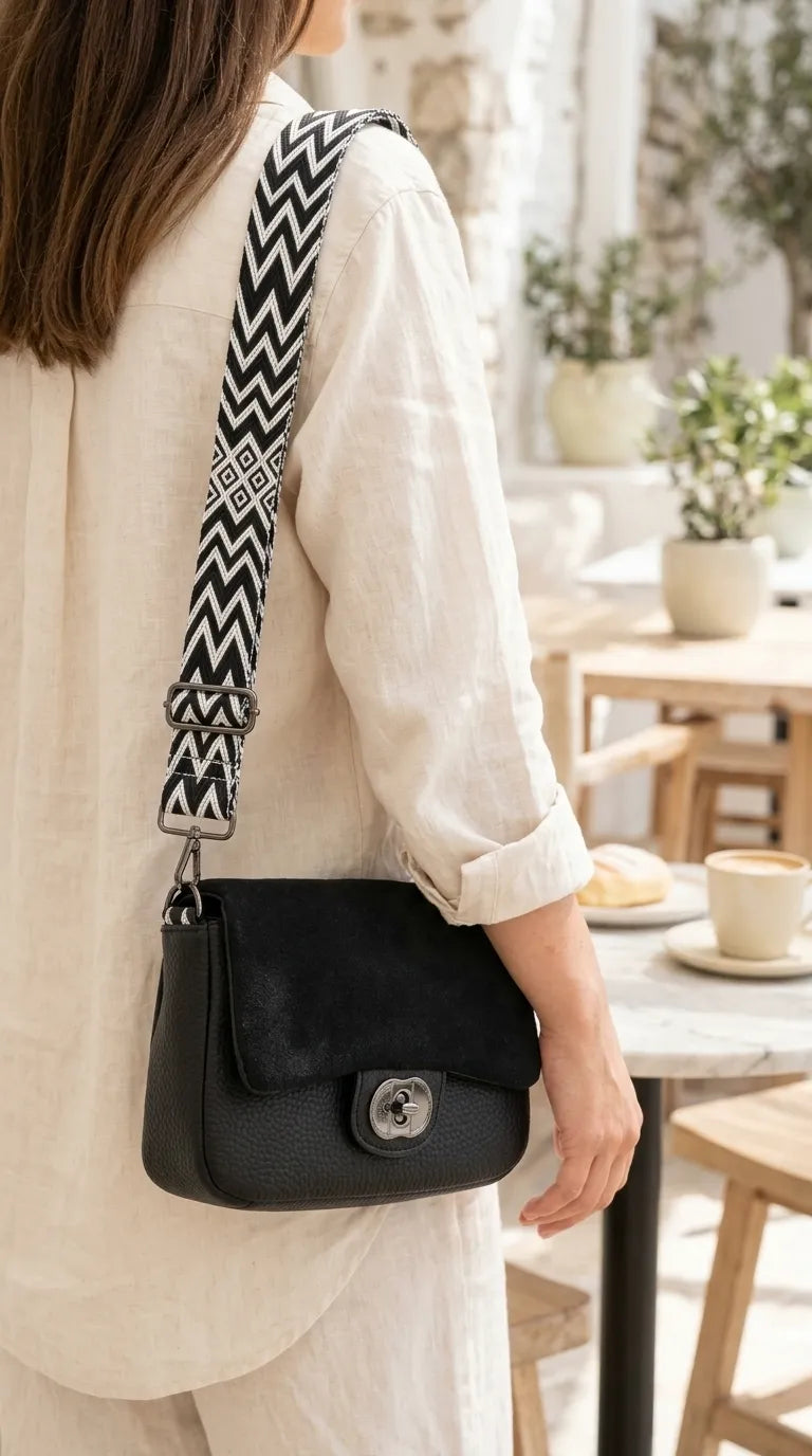 Black Casual Pouch For Women P97761