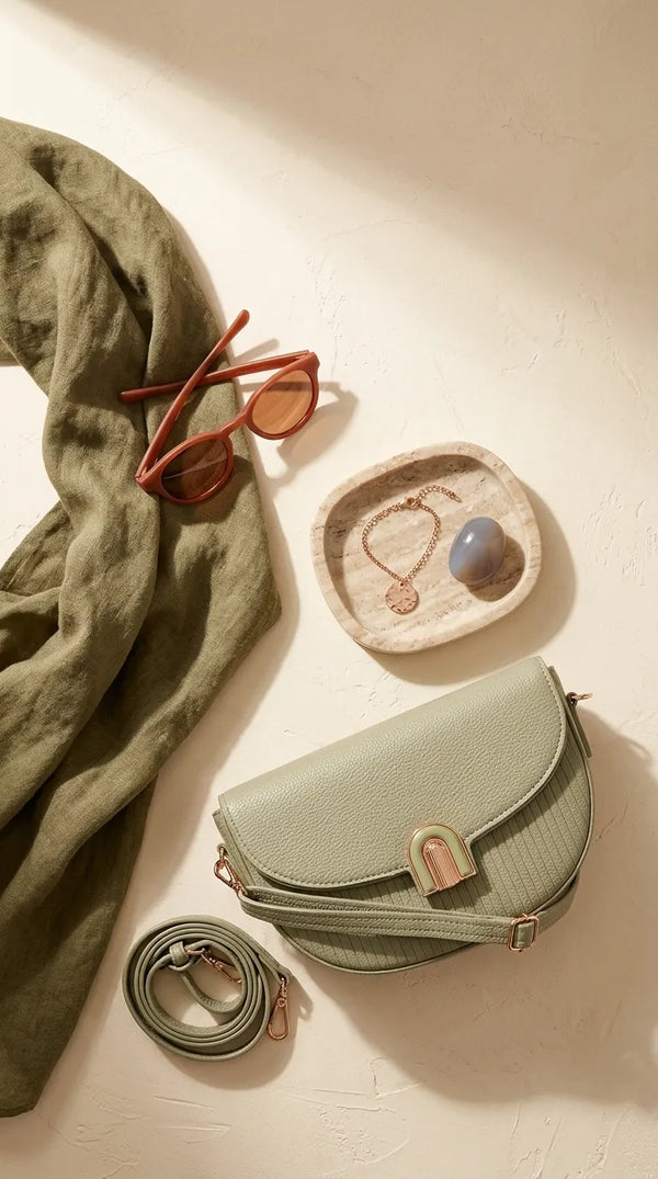 Green Casual Pouch For Ladies P97768