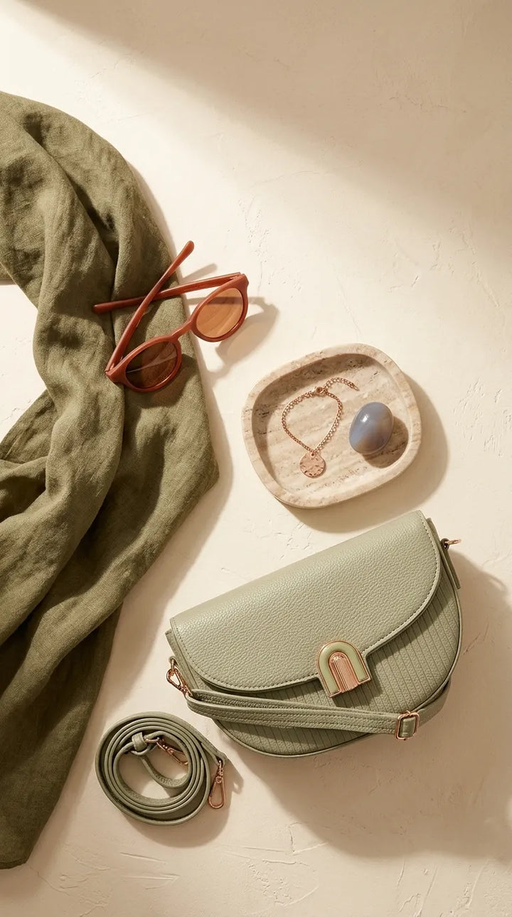 Green Casual Pouch For Ladies P97768
