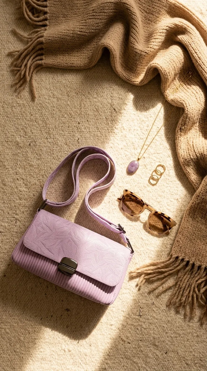 Lilac Casual Pouch For Ladies P97770