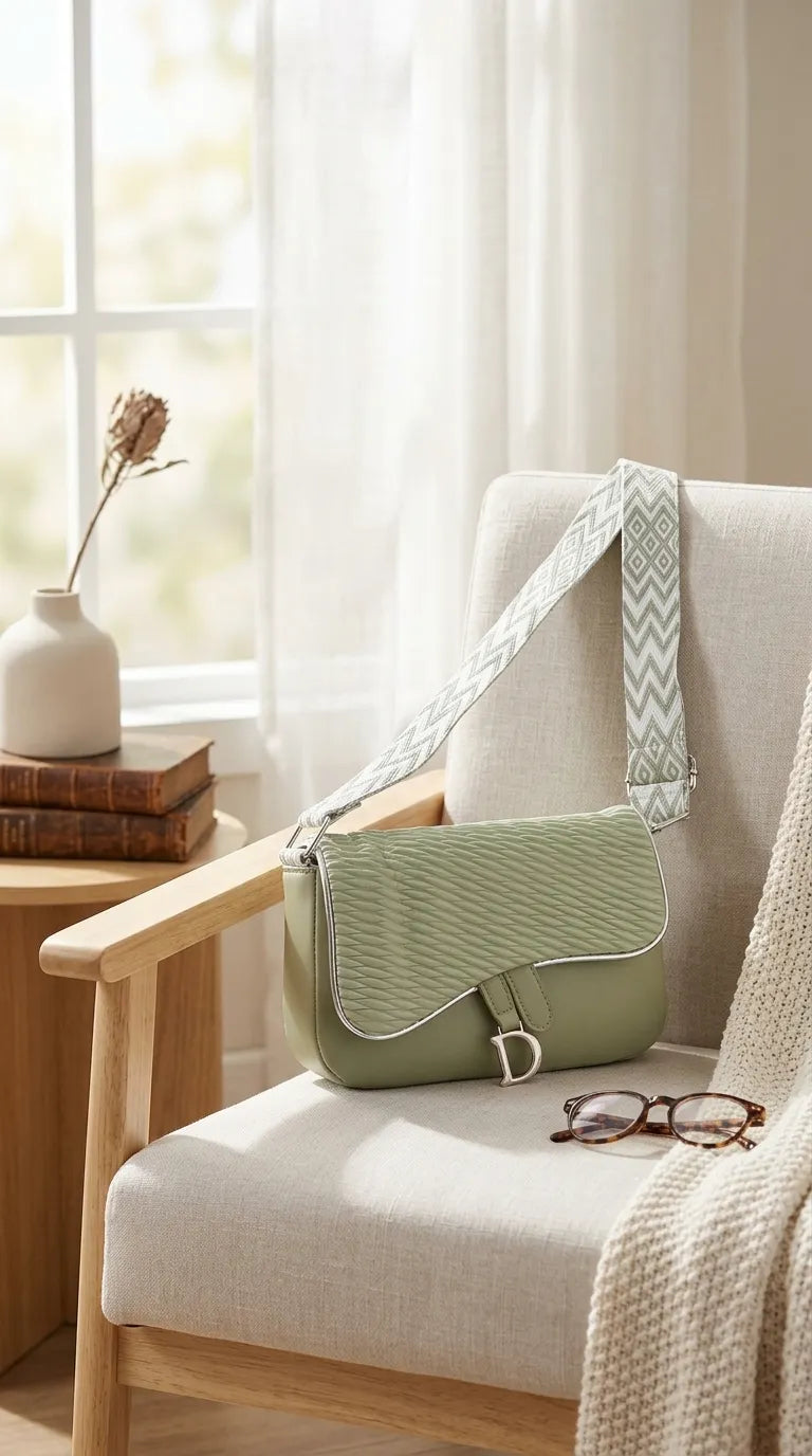Green Casual Pouch For Ladies P97771
