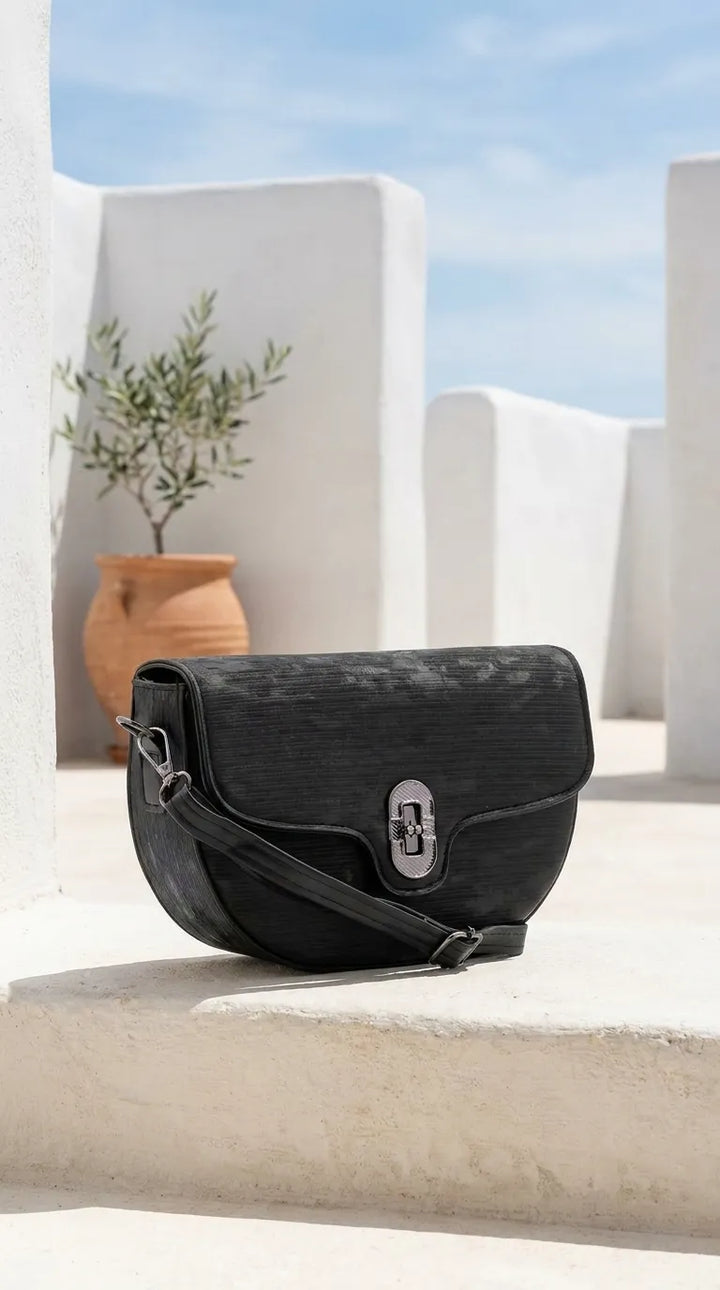 Black Casual Pouch For Women P97773