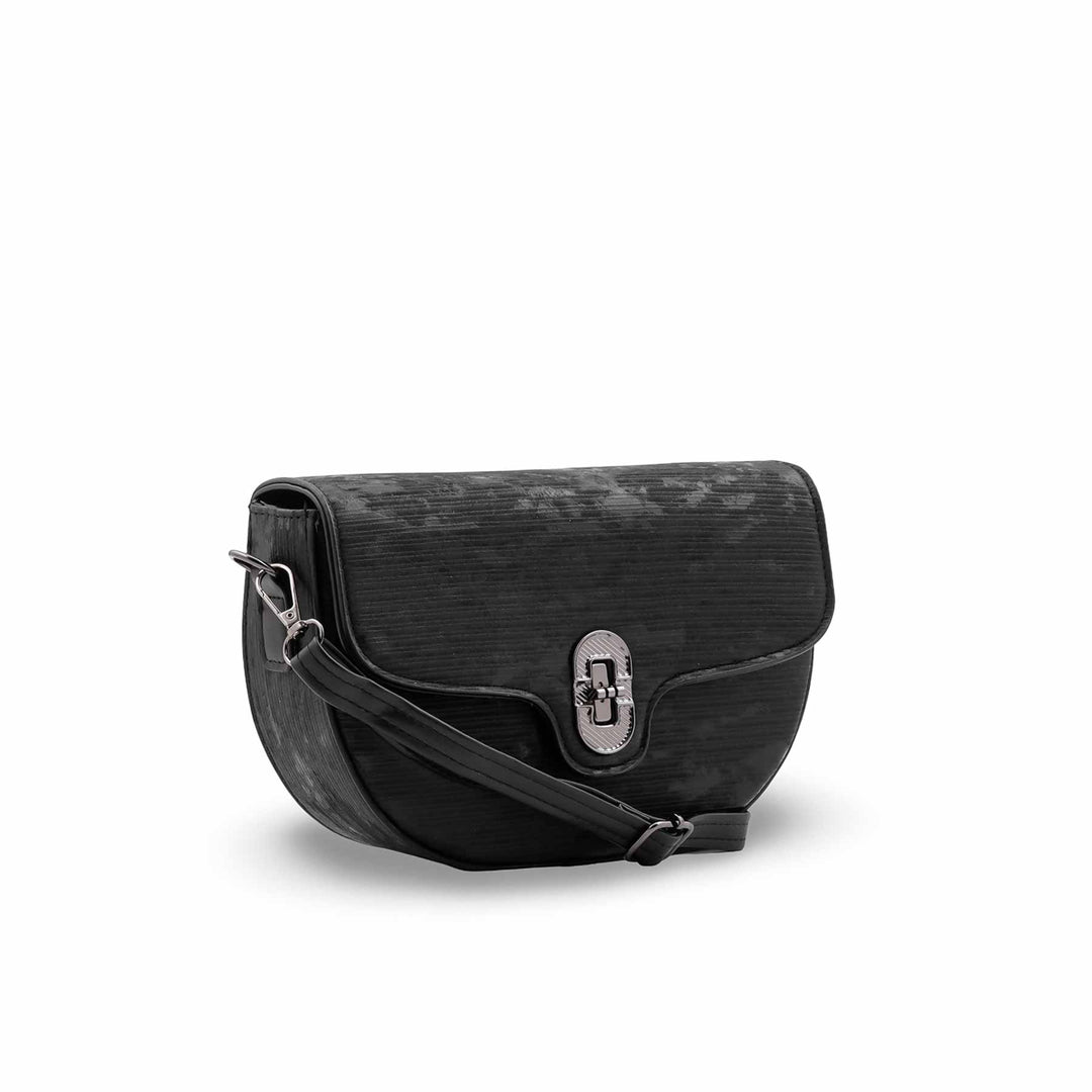 Black Casual Pouch For Women P97773