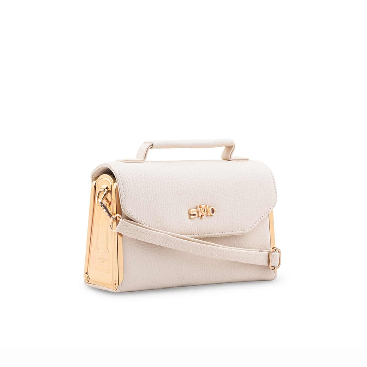 White Casual Pouch For Women P97774