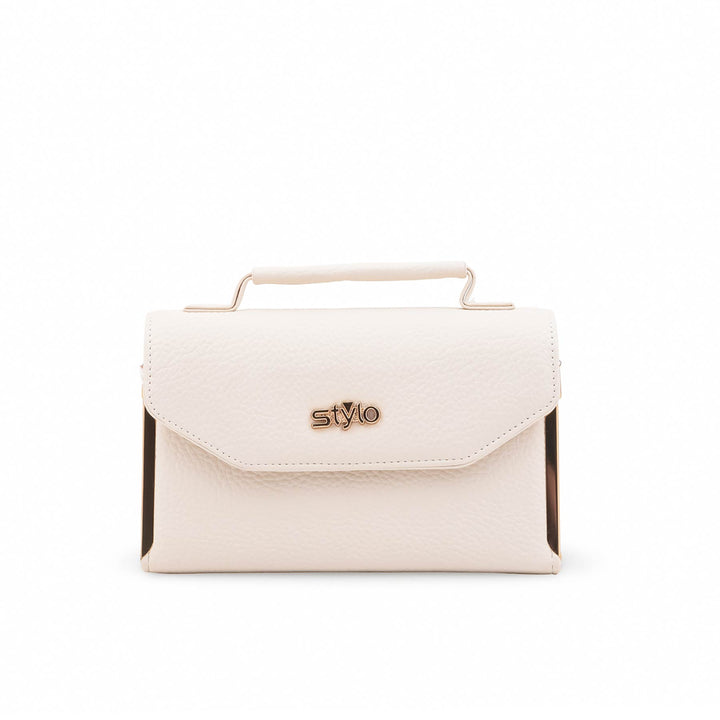 White Casual Pouch For Women P97774