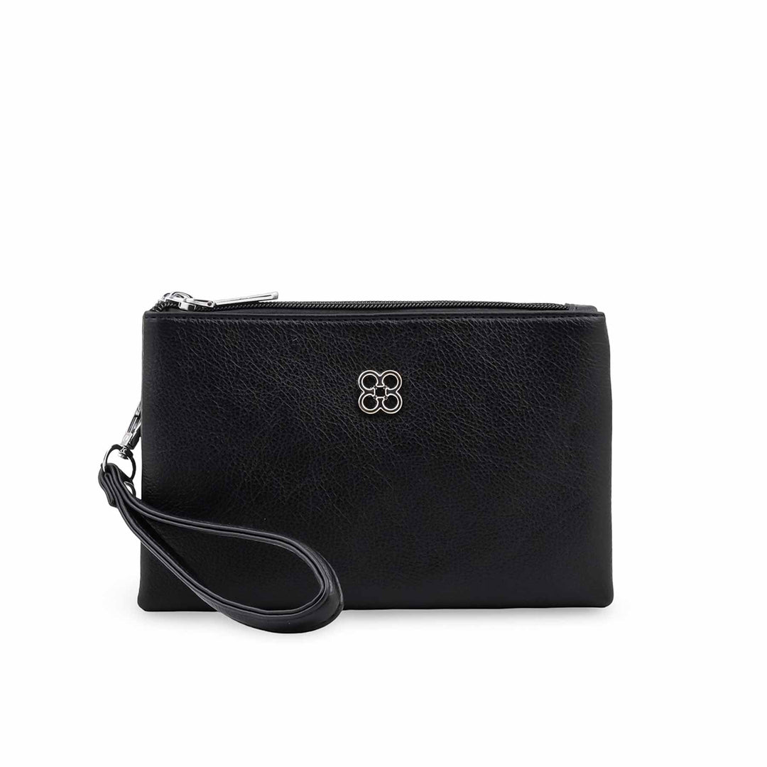 Black Casual Pouch For Ladies P97775