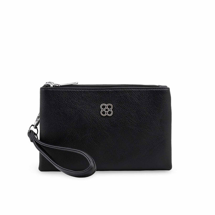 Black Casual Pouch For Ladies P97775