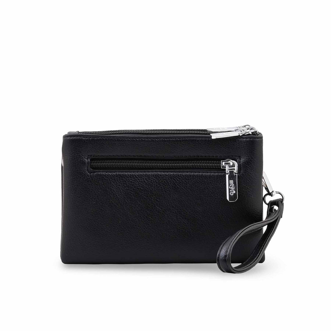 Black Casual Pouch For Ladies P97775