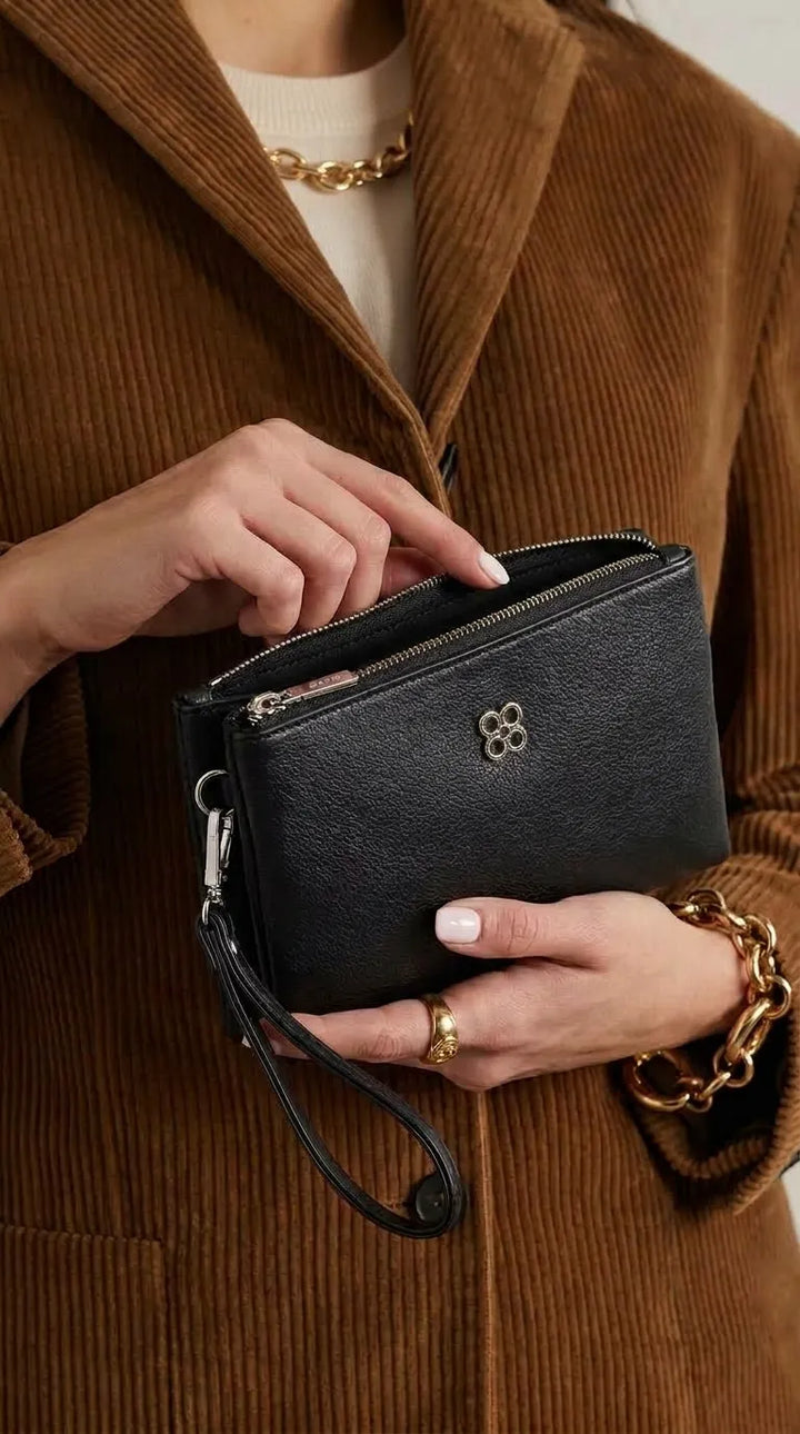 Black Casual Pouch For Ladies P97775