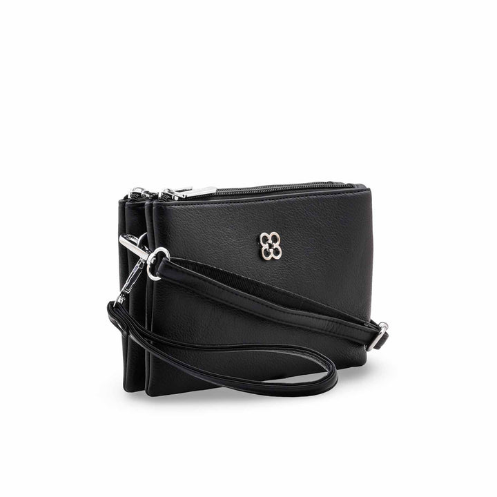 Black Casual Pouch For Ladies P97775