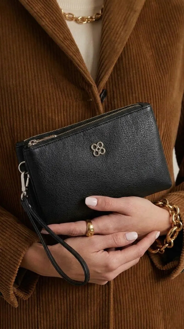 Black Casual Pouch For Ladies P97775