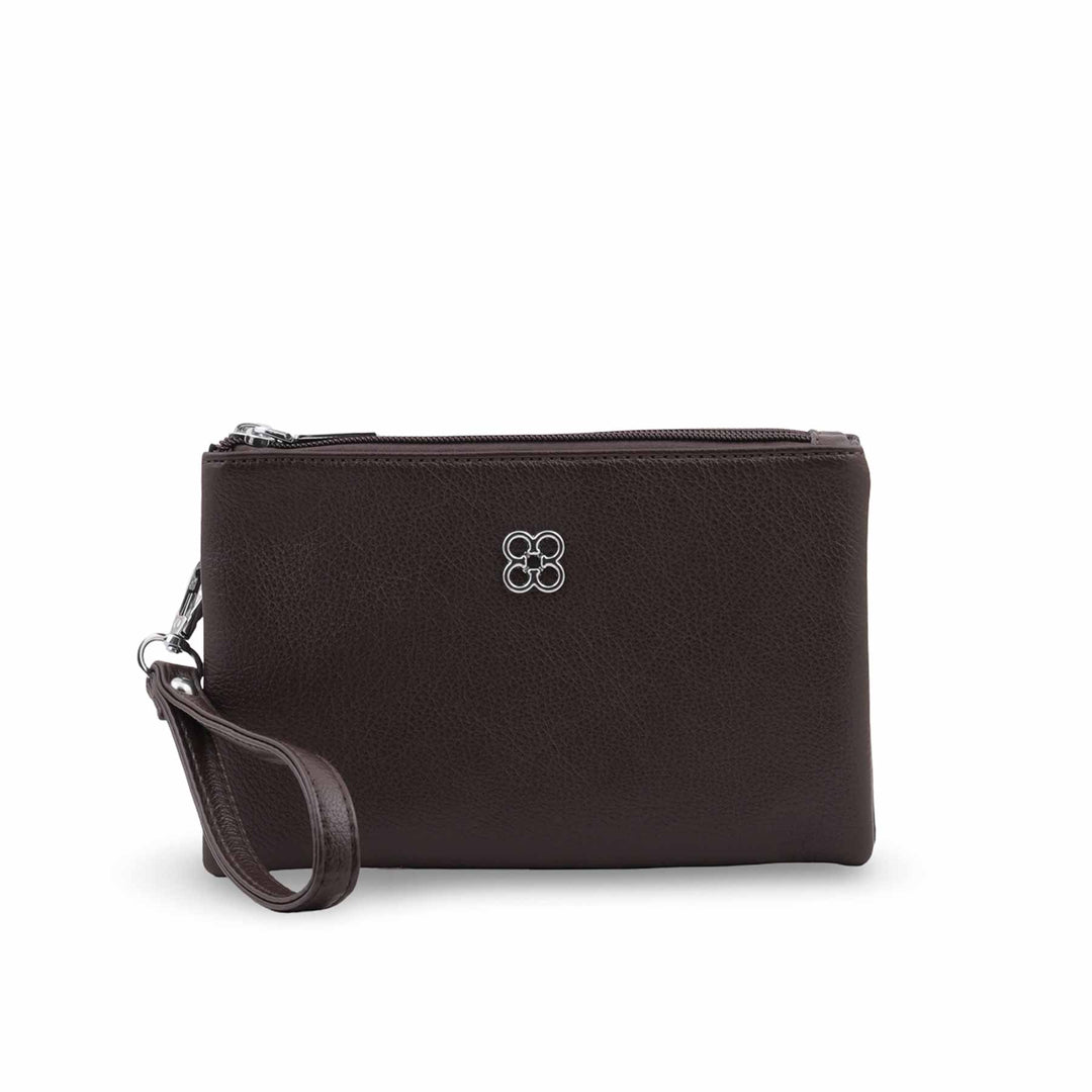 Brown Casual Pouch For Ladies P97775