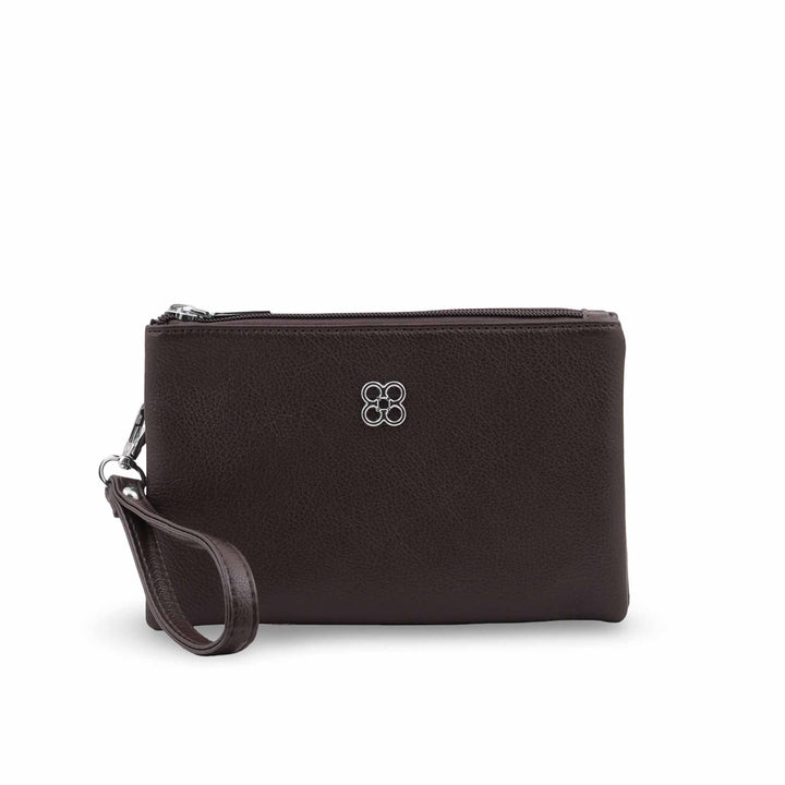 Brown Casual Pouch For Ladies P97775