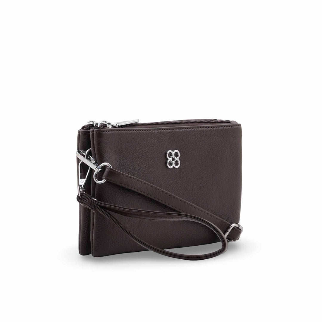 Brown Casual Pouch For Ladies P97775