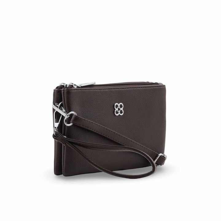 Brown Casual Pouch For Ladies P97775