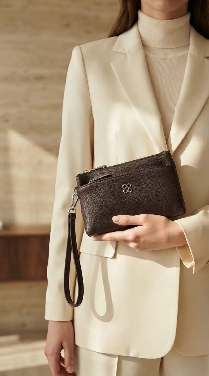 Brown Casual Pouch For Ladies P97776