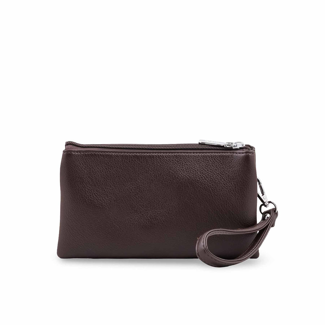 Brown Casual Pouch For Ladies P97776