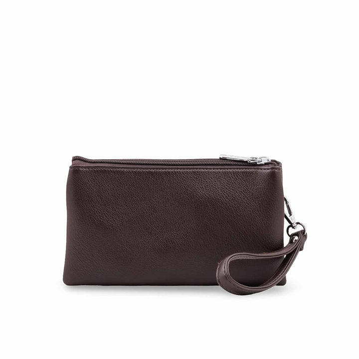 Brown Casual Pouch For Ladies P97776