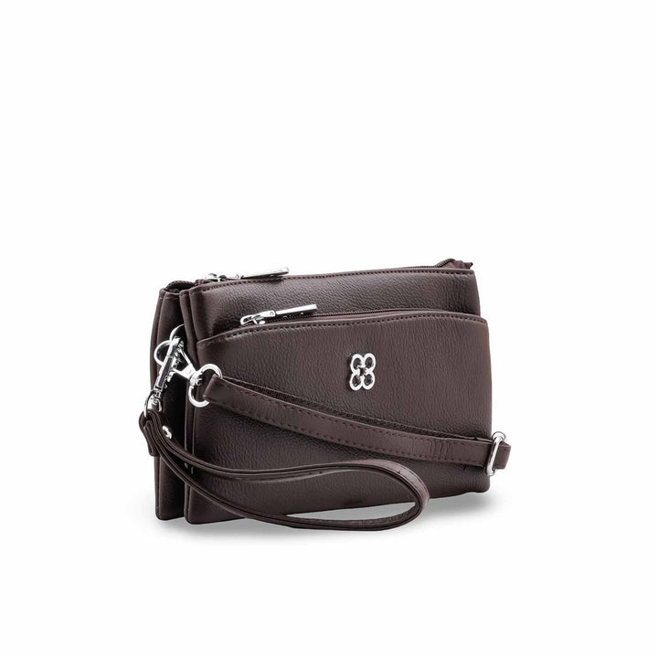 Brown Casual Pouch For Ladies P97776