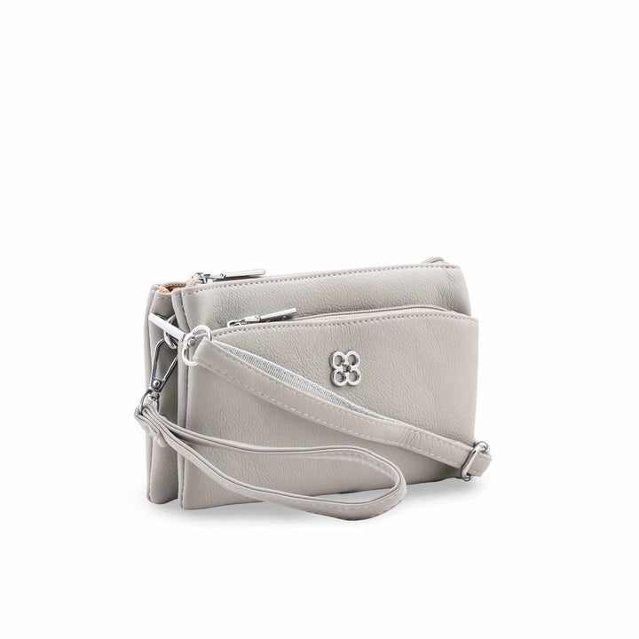 Grey Casual Pouch For Ladies P97776
