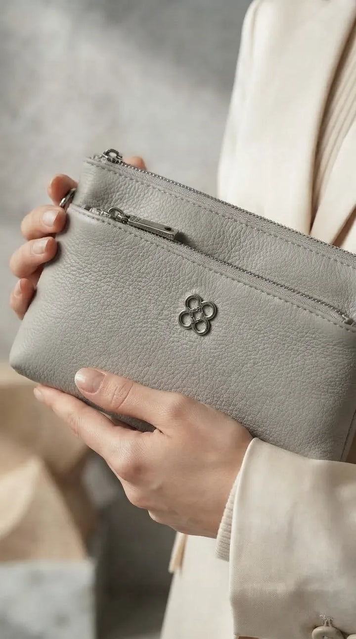 Grey Casual Pouch For Ladies P97776