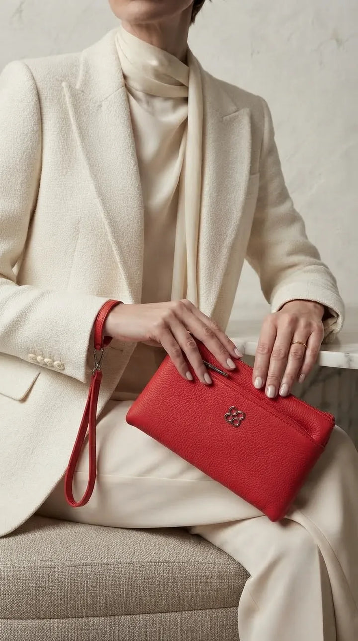Red Casual Pouch For Ladies P97776