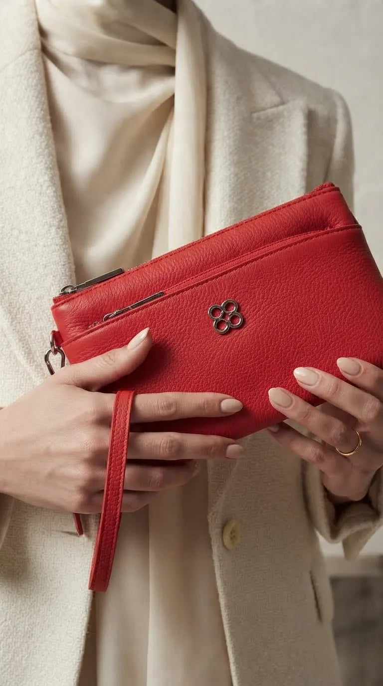 Red Casual Pouch For Ladies P97776