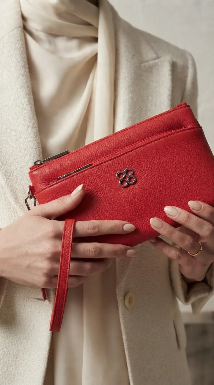 Red Casual Pouch For Ladies P97776