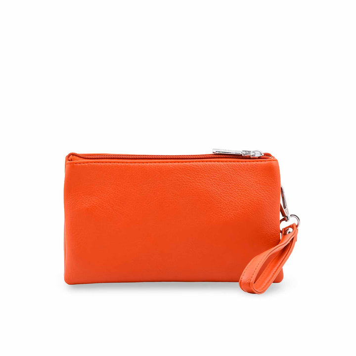 Orange Casual Pouch For Ladies P97776
