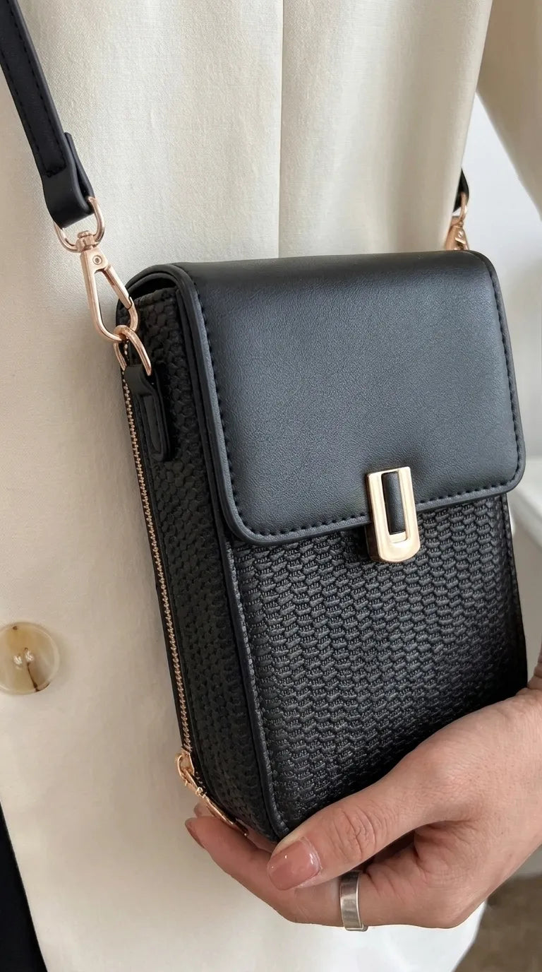 Black Casual Pouch For Women P97779