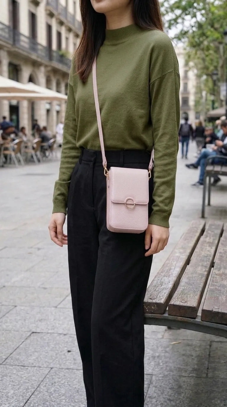 Pink Casual Pouch For Women P97780