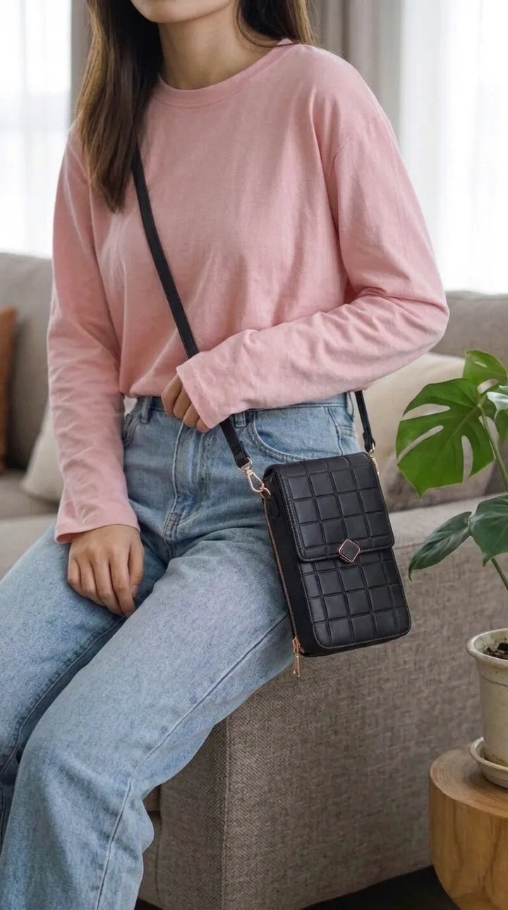 Black Casual Pouch For Women P97781