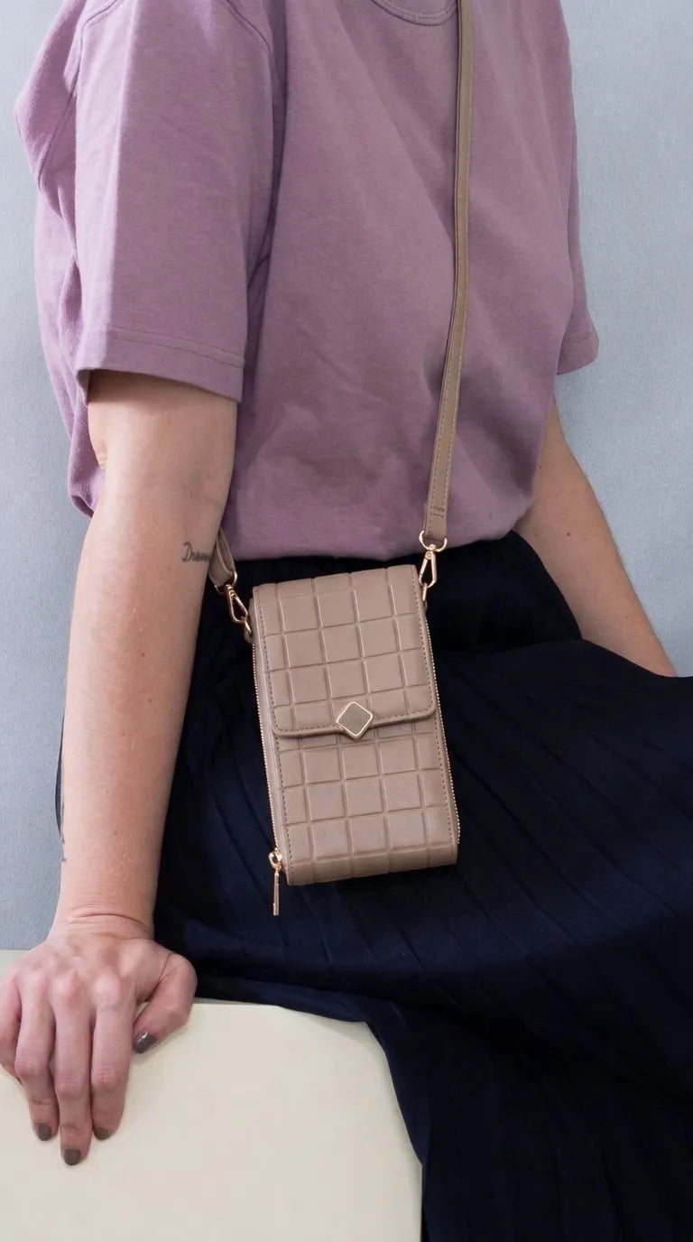 Khaki Casual Pouch For Women P97781