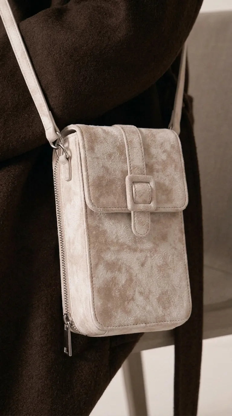Beige Casual Pouch For Women P97782